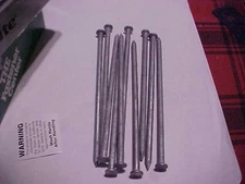 Qty 10 6" Galvanized Framing Ringed polebarn nails