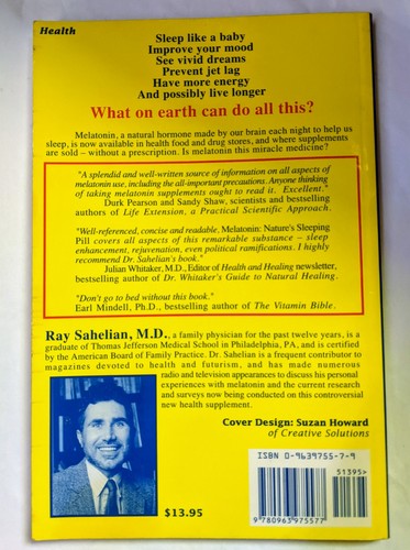 Melatonin Nature's Sleeping Pill by Ray Sahelian, M.D. Book - Picture 3 of 3