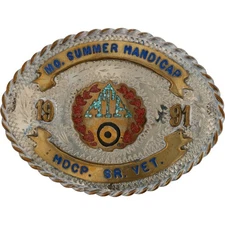 G Silver Turquoise ATA Trapshooting Missouri State Trap Shooting Belt Buckle