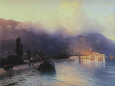 Ivan Aivazovsky View of Yalta Giclee Print on Canvas 8x10 Seascape Wall Art