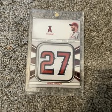 Topps 2022 Series One Jersey Number Medallion Mike Trout JNM-MT Angels MLB