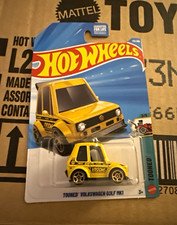 Hot Wheels Tooned Volkswagen Golf MK1 1:64 Diecast Car Yellow/Black