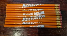 VTG Nickelodeon Logo Orange/White Pencils Lot Of 10 Unsharpened 