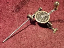 # 6 ) NICE VINTAGE HAND CRANK WEAVING BOBBIN WINDER MATTSON MORA SWEDEN SWEDISH