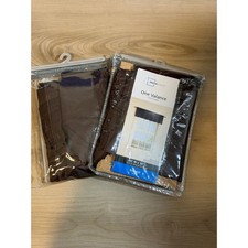 Mainstays 2 Sets Bennett Valance Curtains 60x14 Warm Chocolate Textured
