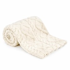Sherpa Fleece Baby Blanket, Ultra Soft Fluffy Premium 30"x40", 02 Cream