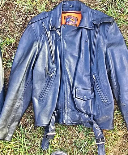 First Classics Classic Leather Gear Men’s Size XL Black Leather Jacket w/Liner - product listing photo