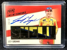 Joey Logano 2019 Panini Prime Racing Timeline Signatures Tire Autograph #10/10