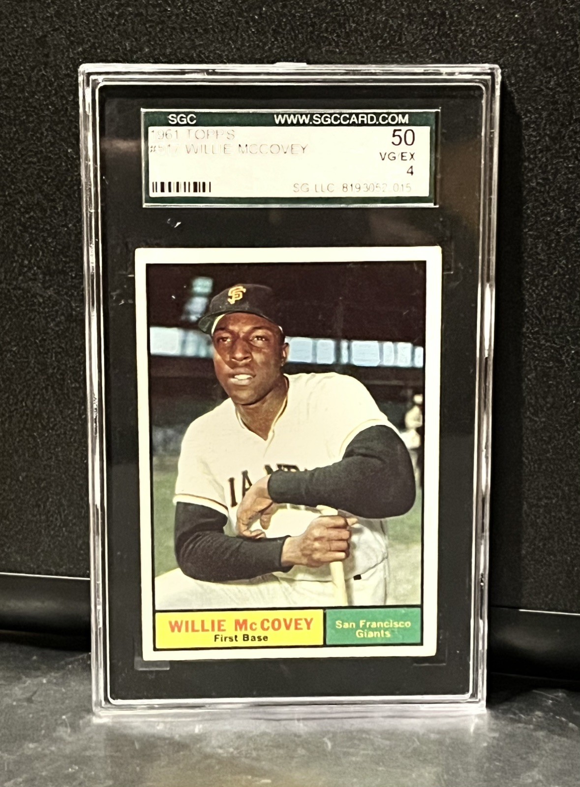 1961 Topps - Willie McCovey #517 - Graded SGC 4 VG-EX - Giants HOF