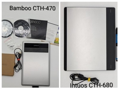 Wacom Drawing Tablet With Pen CTH-680 & Bamboo CTH-470 Digital Graphics Tested!