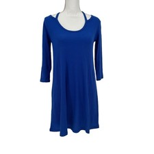 NEW Hayden Royal Blue 3/4 Sleeve Lightweight Dress Sz Small