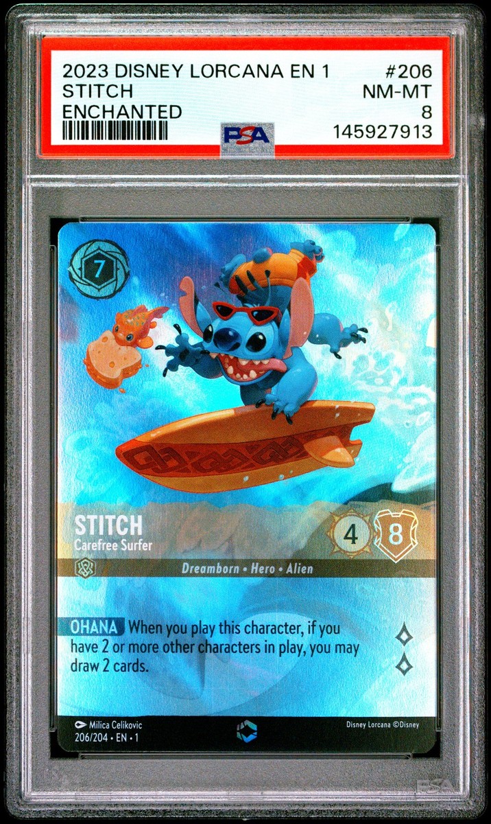 2023 DISNEY LORCANA EN 1-THE FIRST CHAPTER #206 STITCH - CAREFREE