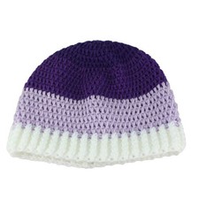 Shades of Purple Crochet Beanie Hat Medium/Large - JMCH49ML