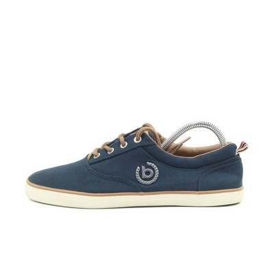 Bugatti Herren Sneaker Canvas Blau Freizeit-Schuhe Leichtgewicht Casual EU 41