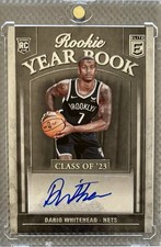 Dariq Whitehead 2023-24 Donruss Elite Rookie Yearbook #RYB-DWB Auto Rookie Nets