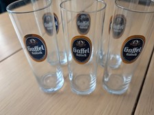 Gaffel kolsch Glasses 6 German 0.2l Beer Glasses blue cologne 