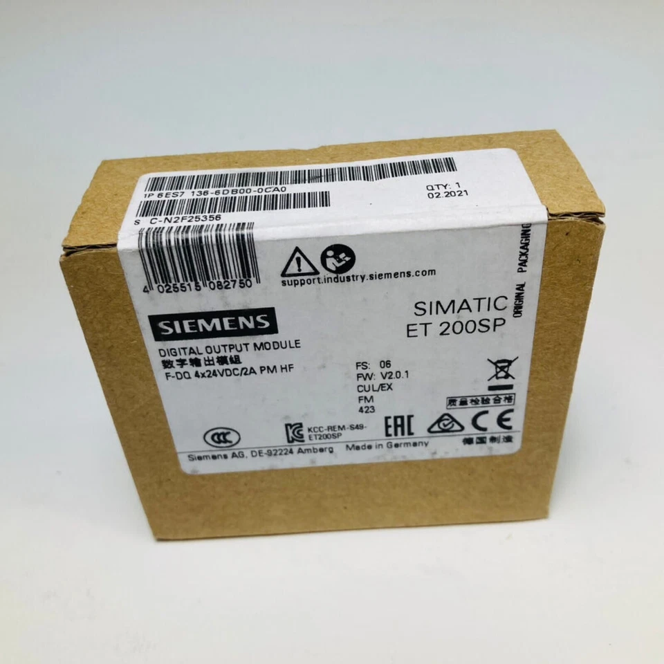 New Siemens 6ES7136-6DB00-0CA0 SIMATIC ET 200SP 6ES7 136-6DB00-0CA0 - Image 3 of 3