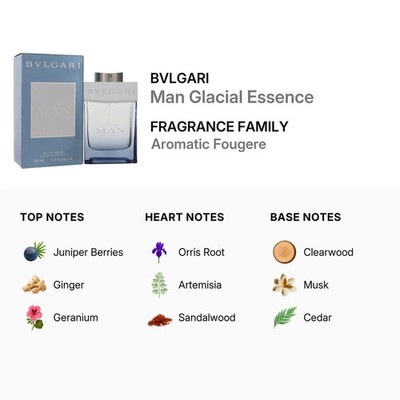 Bvlgari Man Glacial Essence Cologne 3.3 oz. Eau De Parfum Spray New Sealed
