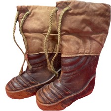 Vintage 1970 s Rubber Moon Boots Snow Boots Size 8-10 Youth Winter Boots
