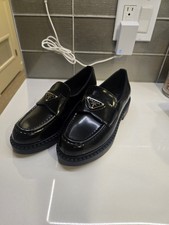 Prada Women s brush Leather Loafer Size 38