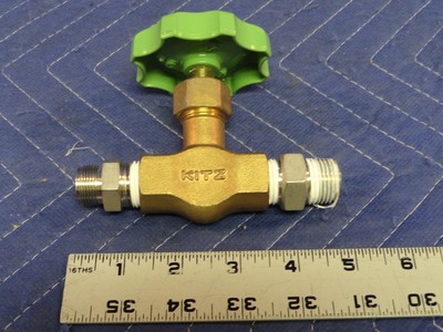 KITZ In-leak Air Flow Adjustment Gate Valve Bronze 1/2'' w SS Male Fittings C11
