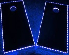 Cornhole Accessories LED Light Kit Board Set Lights for Hole and Board- BLUE