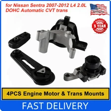 4pcs Engine Motor Trans Mount For Nissan Sentra 2007-2012 Sedan 4-Door 2.0L AT