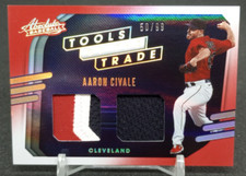 2021 Panini Absolute Tools of the Trade 2 Swatch Spectrum Red 50/99 Aaron Civale