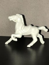 Bergen Style Horse in White Hard Plastic. 1950s-1960s