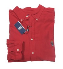 Polo Ralph Lauren Big Tall Red Soft Cotton Flannel Polo Bear Button Down Shirt