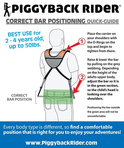 Piggyback Rider SCOUT Toddler Child Carrier w/ Safety Harness Hiking in 2 colors - Picture 13 of 15