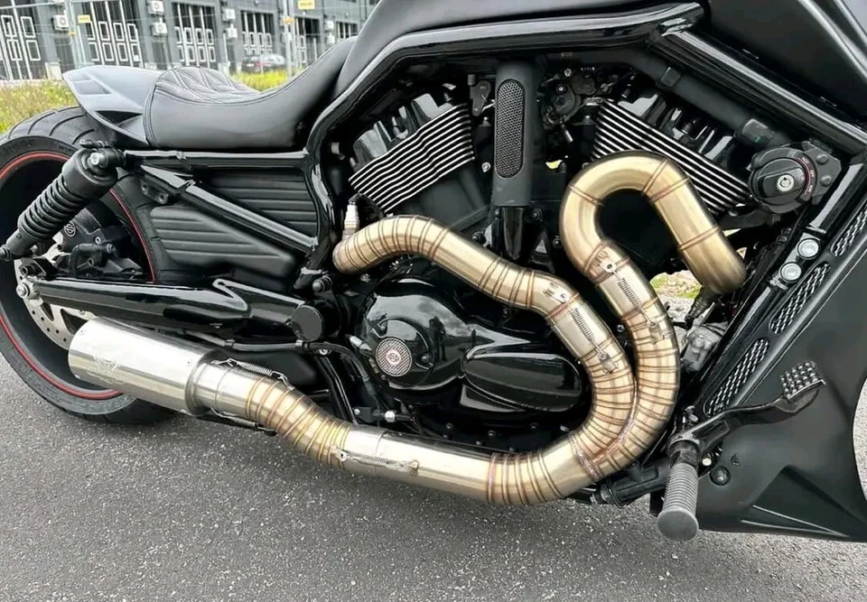 Modelos de escape personalizados 2 en 1 para Harley Davidson V-Rod, Night Rod, Muscle Foto 2 de 2