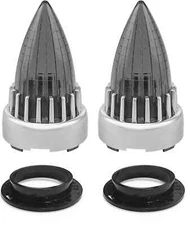 3 1/4'' Bullet Turn Signal Light Smoke Lenses Covers Caps Screw-in For Harley