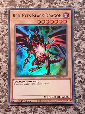 Yugioh LDS1-EN001 Red-Eyes Black Dragon Ultra Rare 1st Edition NM 2020 Green