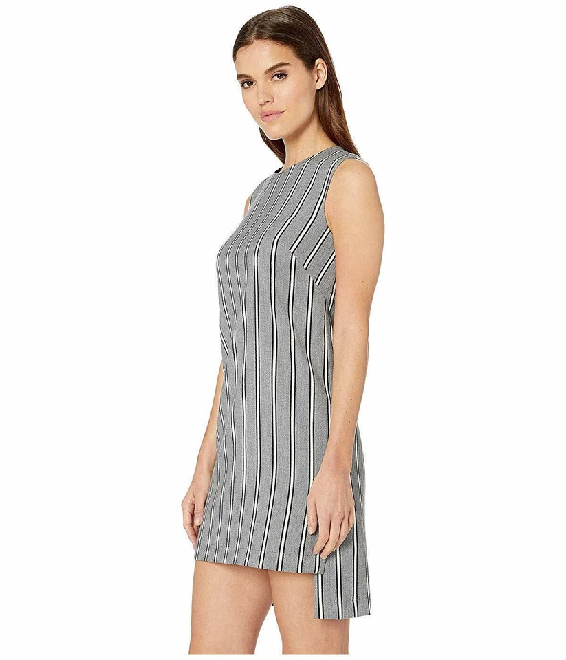 Nicole Miller 294300 Women's Striped Shift Dress (Grey Multi) Size 12 - Image 2 of 2