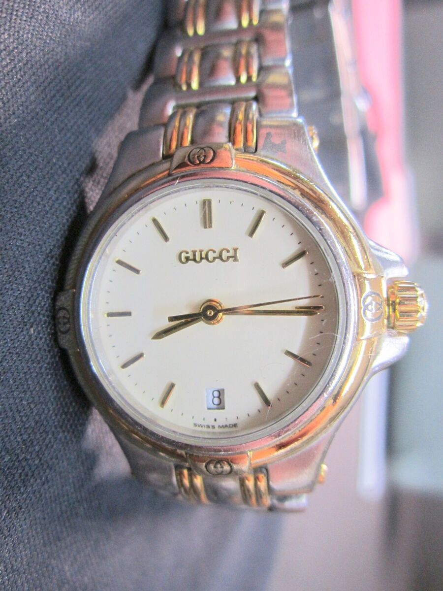 GUCCI 9040L 25mm White Gold Silver Women's Quartz Vintage GUCCI 9040L 25mm White Gold Silver Women's Quartz Vintage
