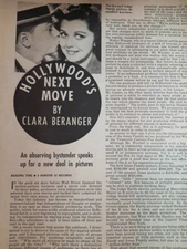 Article: Hollywood's Next Move "An Observing Bystander Speaks Up for a New Deal