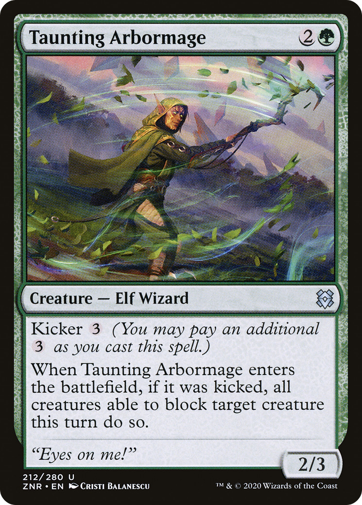 x4 Taunting Arbormage ZNR MTG Zendikar Rising 212/280 UNCOMMON M/NM 4x