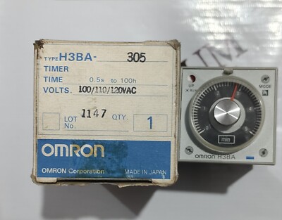OMRON H3BA-305 ELEKTRONISCHE ZEITSCHALTUHR TIMING 0,5S-100H SPANNUNG 110VAC S...