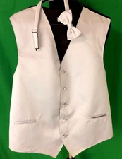 Vesuvio Napoli in Italy Men's Sz 2XL w/Neck Bow Tie Premium Quality Vest
