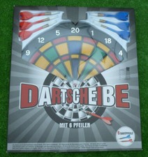 DARTSCHEIBE MIT 6 PFEILEN  NEU & OVP !