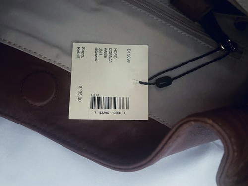 Bolso Hobo Cole Haan Paige Cuero Genio Marrón Coñac $295 con Etiquetas - Imagen 10 de 24