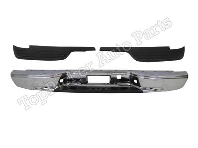 Rear Step Bumper Chrome Bar Hitch Top Pad For 99-07 Silverado 1500LD Fleetside