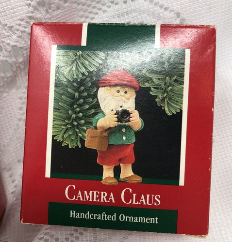 5 VINTAGE HALLMARK Keepsake Christmas Ornaments SANTA THEME in original boxes - Picture 6 of 6