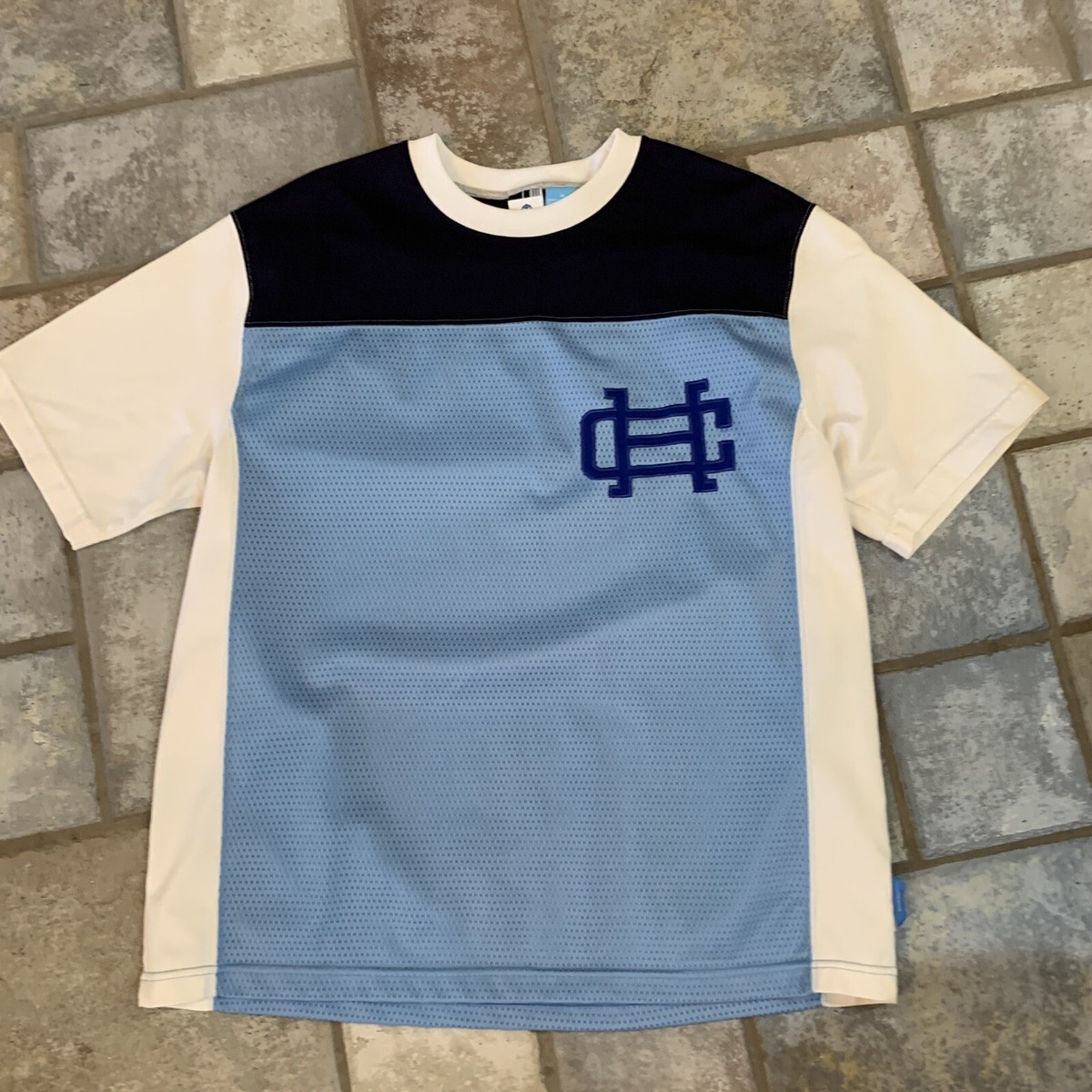 PHYS. SCI T Shirt Mens Medium jersey color block White Stripe Blue