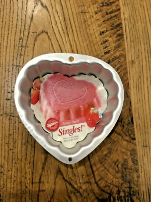 Vintage Wilton Mini Singles Kuchenform Blechform HERZ Form Tablett Valentinstag Backen
