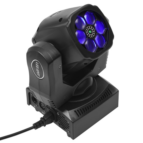 Luci di testa mobili occhio d'ape 6 LED luci di scena RGBW Gobo DMX512 fascio DJ discoteca NUOVO - Foto 10 di 19