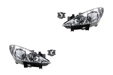 Scheinwerfer Set Links Rechts passend für Peugeot 307 07/ 2005 - H7 H1 + Nebels.
