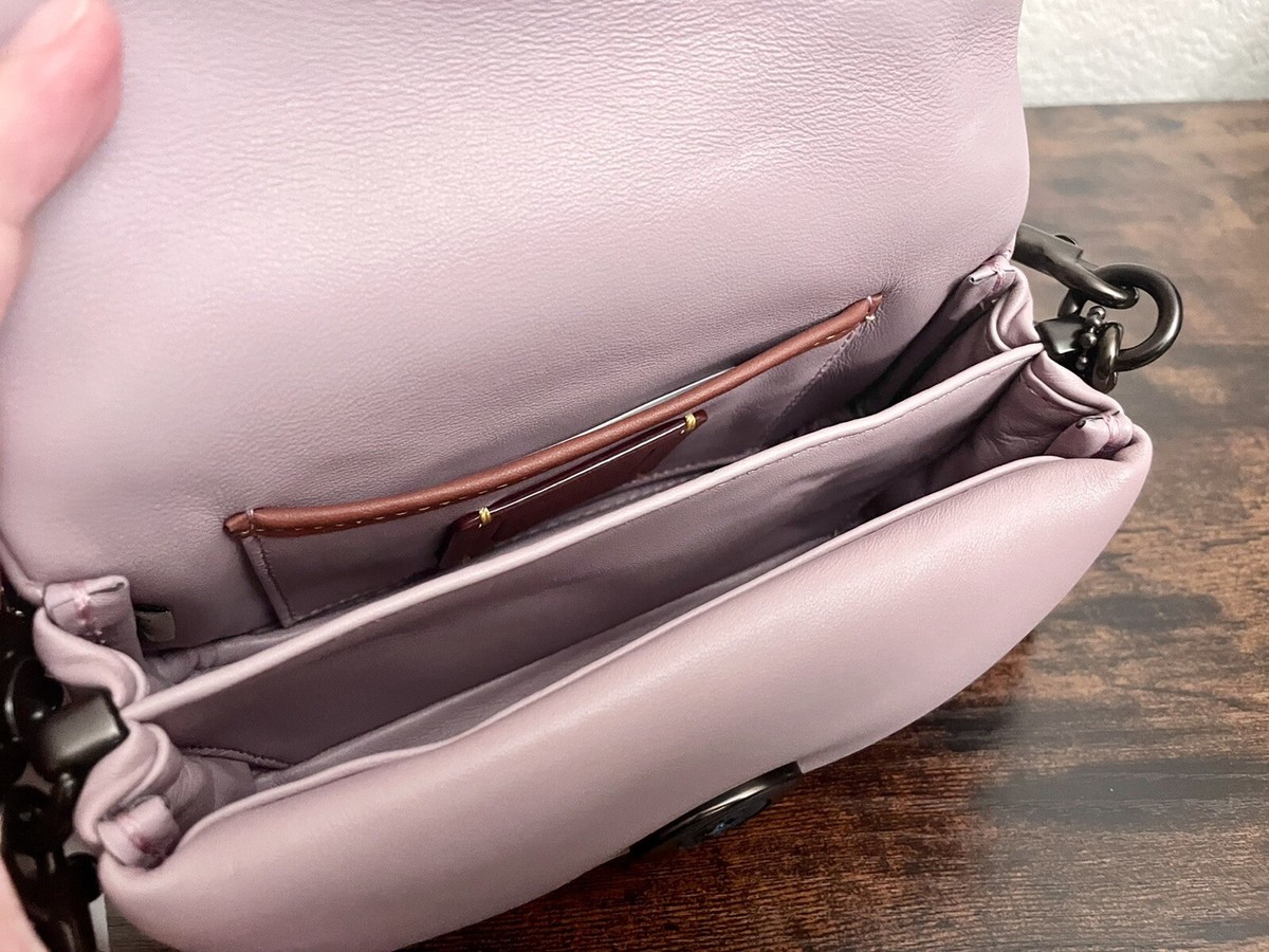 NWT Coach Pillow Tabby Shoulder Bag 18 Nappa Leather Ice Purple
