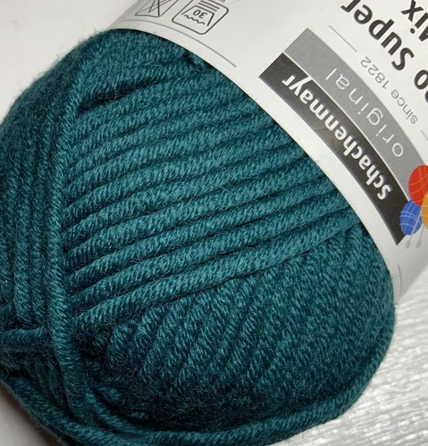 Schachenmayr Original Merino Super Big Mix Yarn 100g 50% Wool 50% Acrylic Green - Picture 6 of 7